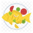 Fried Fish Cooked Icon