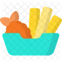 Fish And Chips Fast Food French Fries Icon