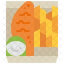 Fish And Chips Fried Street Icon