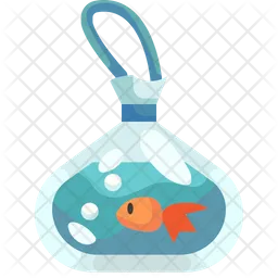 Fish Bag Icon - Download in Flat Style