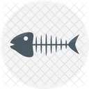 Fish Bone Silhouette Icon
