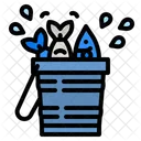 Bucket Fish Fishing Hobby Tool Icon