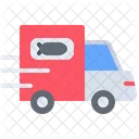 Fish Delivery Van Sea Food Delivery Truck Shipping Truck Icon