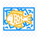 얼음 포장된 생선 쇼케이스 생선 아이콘