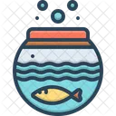Fish Inside The Bowl Fish Fishbowl Icon