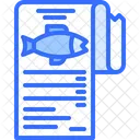 Fish Invoice Fish Bill List Icon