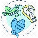 Fish, meat or beans  Icon