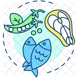 Fish, meat or beans  Icon