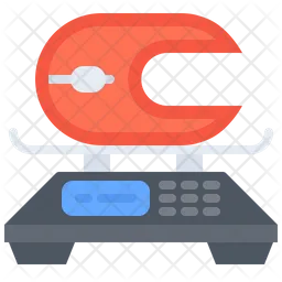 Fish On Weighing Scale  Icon