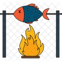 Fish roasting  Icon