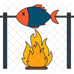 Fish roasting  Icon