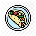 タコス、魚、料理 アイコン