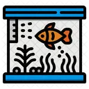 물고기 탱크 수족관 아이콘