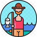 Fisherman Fish Farmer Fishing Icon