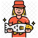 Fisherwoman Fisher Fisher Woman Icon