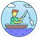Fisherman Fishing Fishing Hook Icon