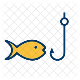 Fishing Icon - Download in Colored Outline Style