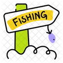 Fishing Sign Fishing Board Fishing Area Icon
