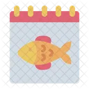 Fishing Day Calendar Reminder Icon