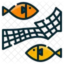Fish Animal Fishing Net Icon