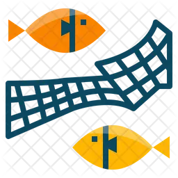 Fishing gear in ocean  Icon
