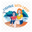 Fishing Activity Motherhood Icon