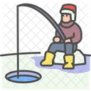 Winter Fishing Bait Icon