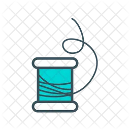 Fishing Line Icon - Download in Colored Outline Style