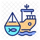Fishing Vessel Fishing Boat Trawler Icon