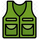 Fishing Vest Jacket Clothing Hunter Fabric Icon