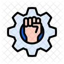 Fist And Gear  Icon