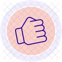 Fist Bump Color Circle Icon Icon