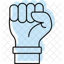 Fist Hand Color Shadow Thinline Icon Icon