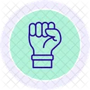 Fist Hand Color Circle Icon Icon