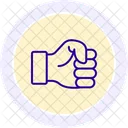 Fist Color Circle Icon Icon