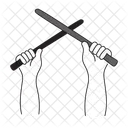 Black Monochrome Pound Fit Illustration Fit Fitness Symbol