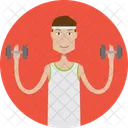 Fitnessman Caracter Profesion Icon