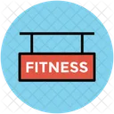 Fitness Signboard Sign Icon