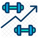 Line Chart Stats Dumbbells Icon