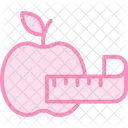 Fitness Apple Duotone Line Icon Icon