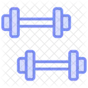 Fitness Dumbbell Duotone Line Icon Icon