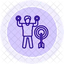 Fitness Goals Line Icon Icon