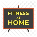 Fitness Home Signboard Fitness Icon