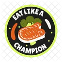 Fitness Meal Food Champion Icon