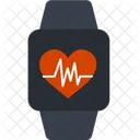 Fitnessuhr Smartwatch Herzfrequenzmessung Symbol