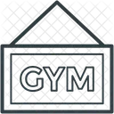 Fitnessstudio Schild Turnhalle Symbol