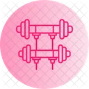 Fitnessstudio Neonschilder Fitness Symbol