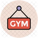 Fitnessstudio Schild Zeichen Symbol