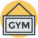 Fitnessstudio Schild Turnhalle Symbol