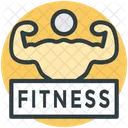 Fitnessstudio Schild Turnhalle Symbol